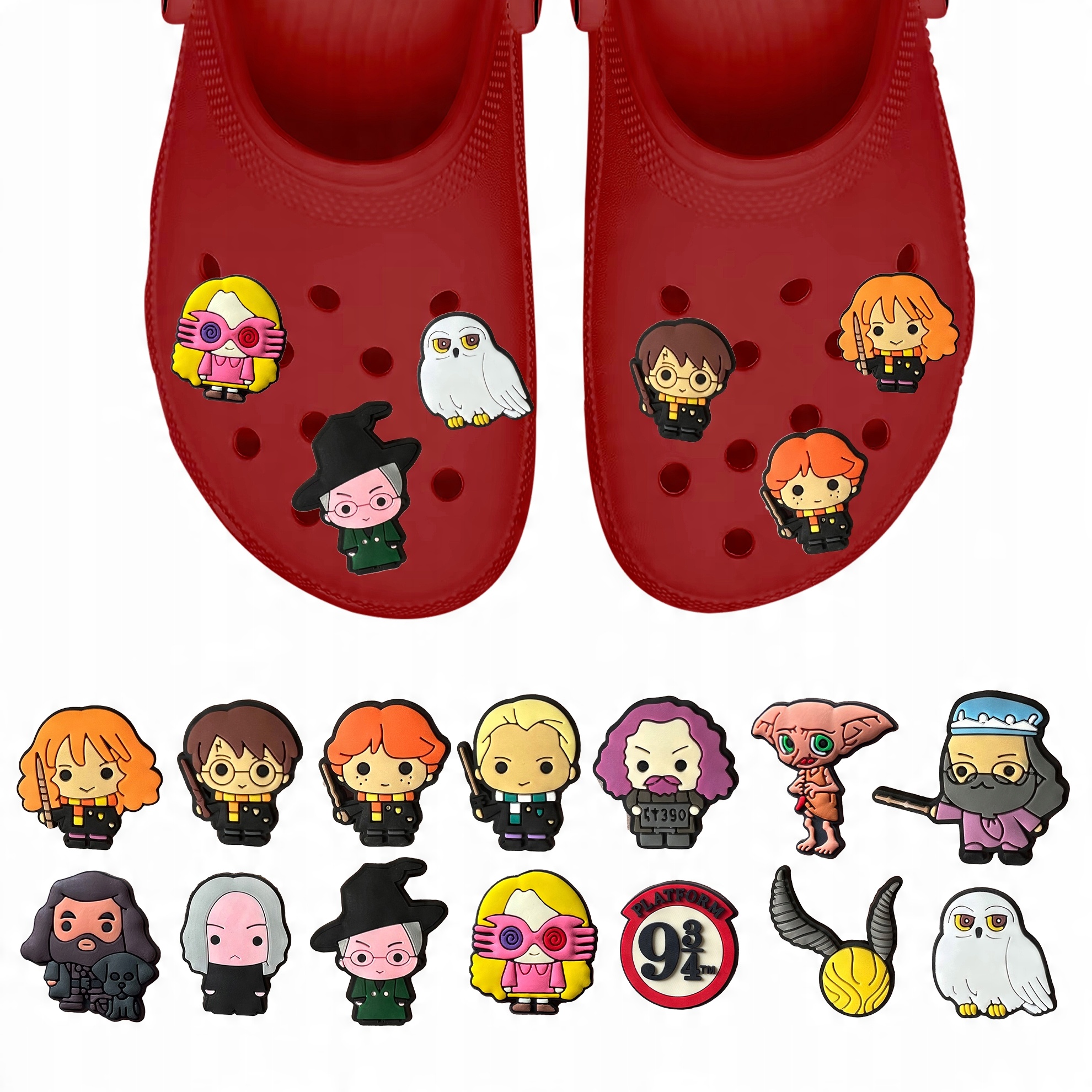 Przypinki do Crocs HARRY POTTER do butów telefonu torby zestaw 14 szt
