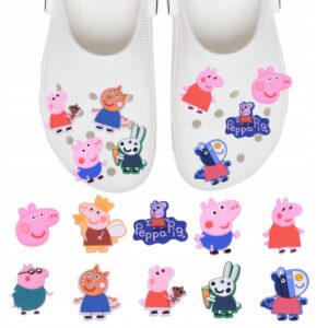 Przypinki do butów Crocs Peppa Pig 10 sztuk