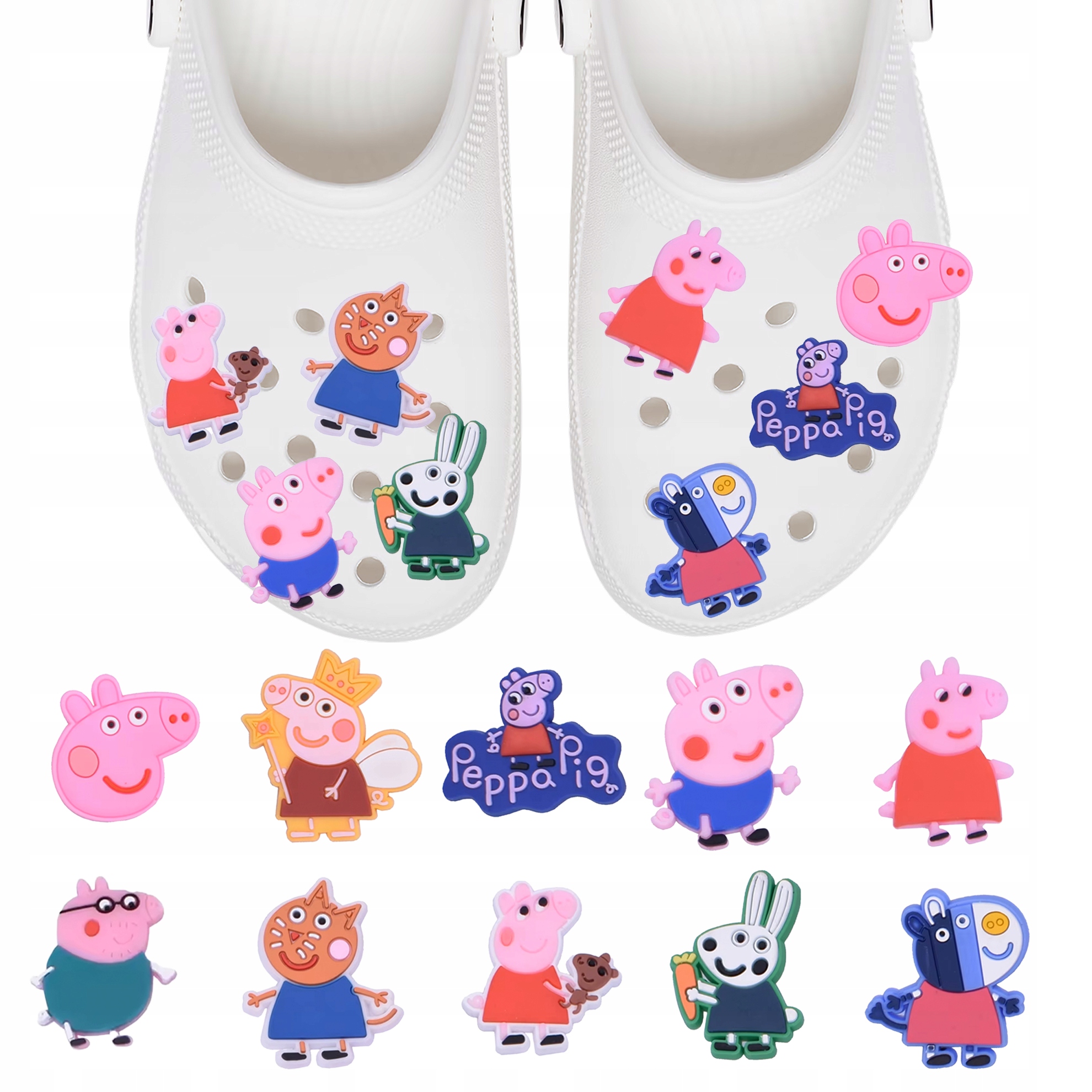 Przypinki do butów Crocs Peppa Pig 10 sztuk