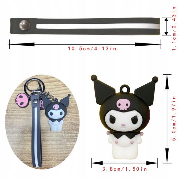 Kawaii Breloczek HELLO KITTY Kuromi - Oro Party | Idealny na Prezent - obrazek 5