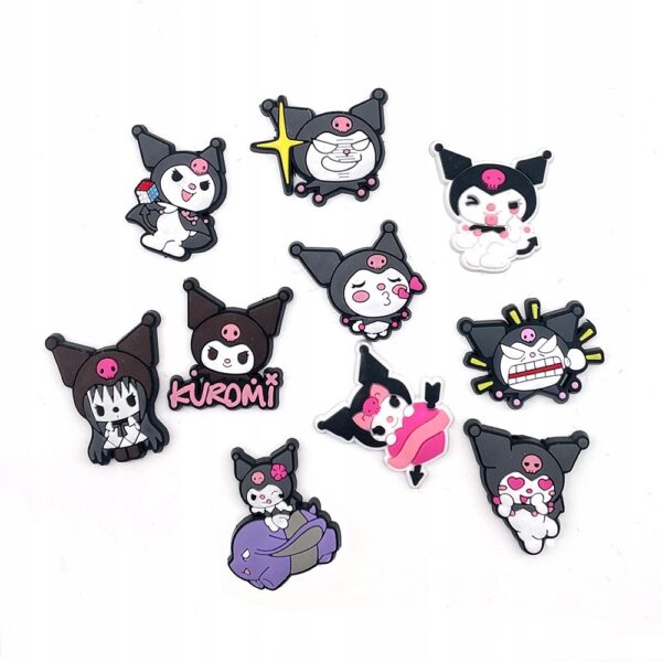 Przypinka Serduszko Kuromi Hello Kitty do Crocs - obrazek 4