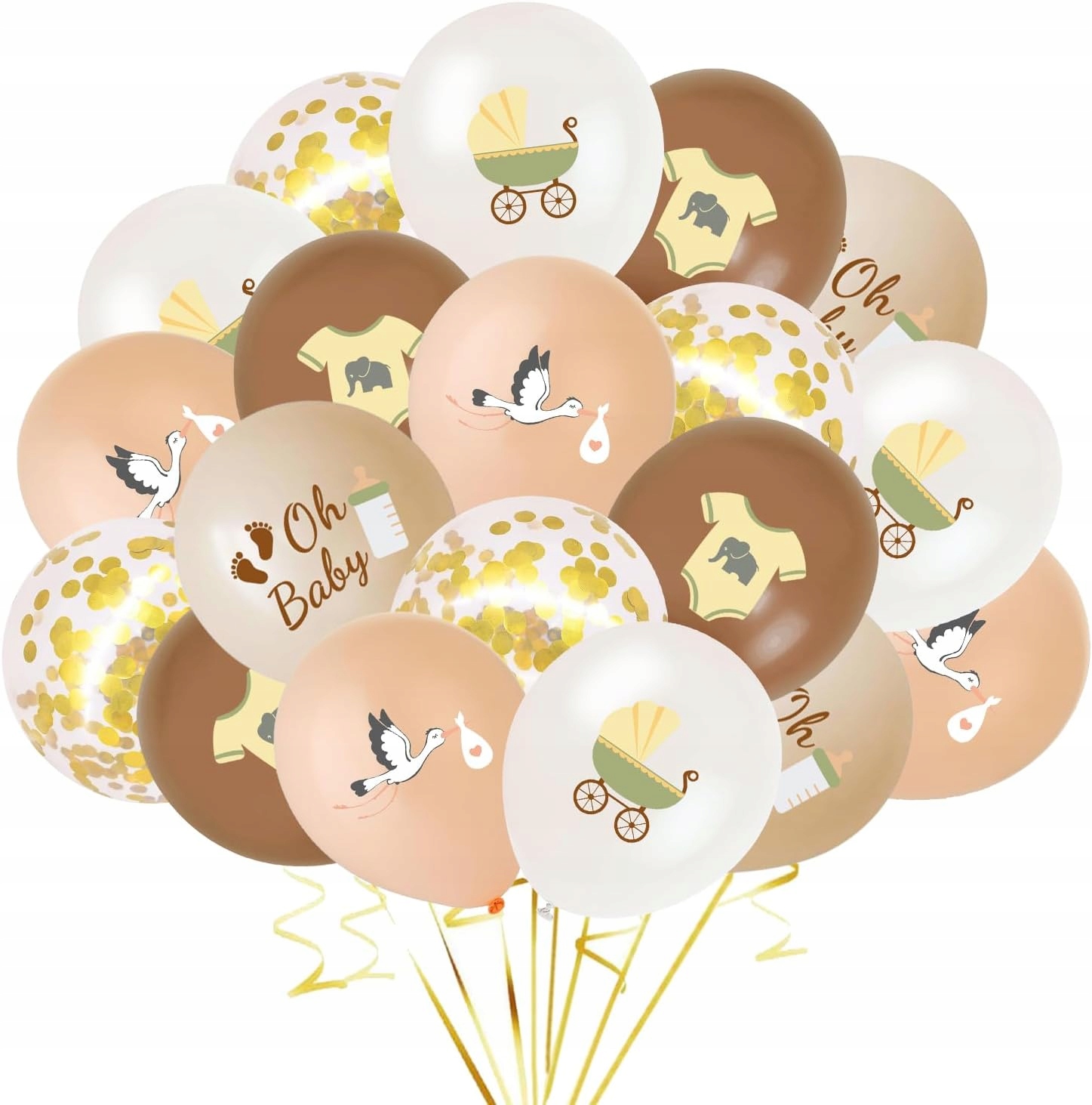 Zestaw Dekoracji balony na chrzest baby shower na przyjazd dziecka do domu