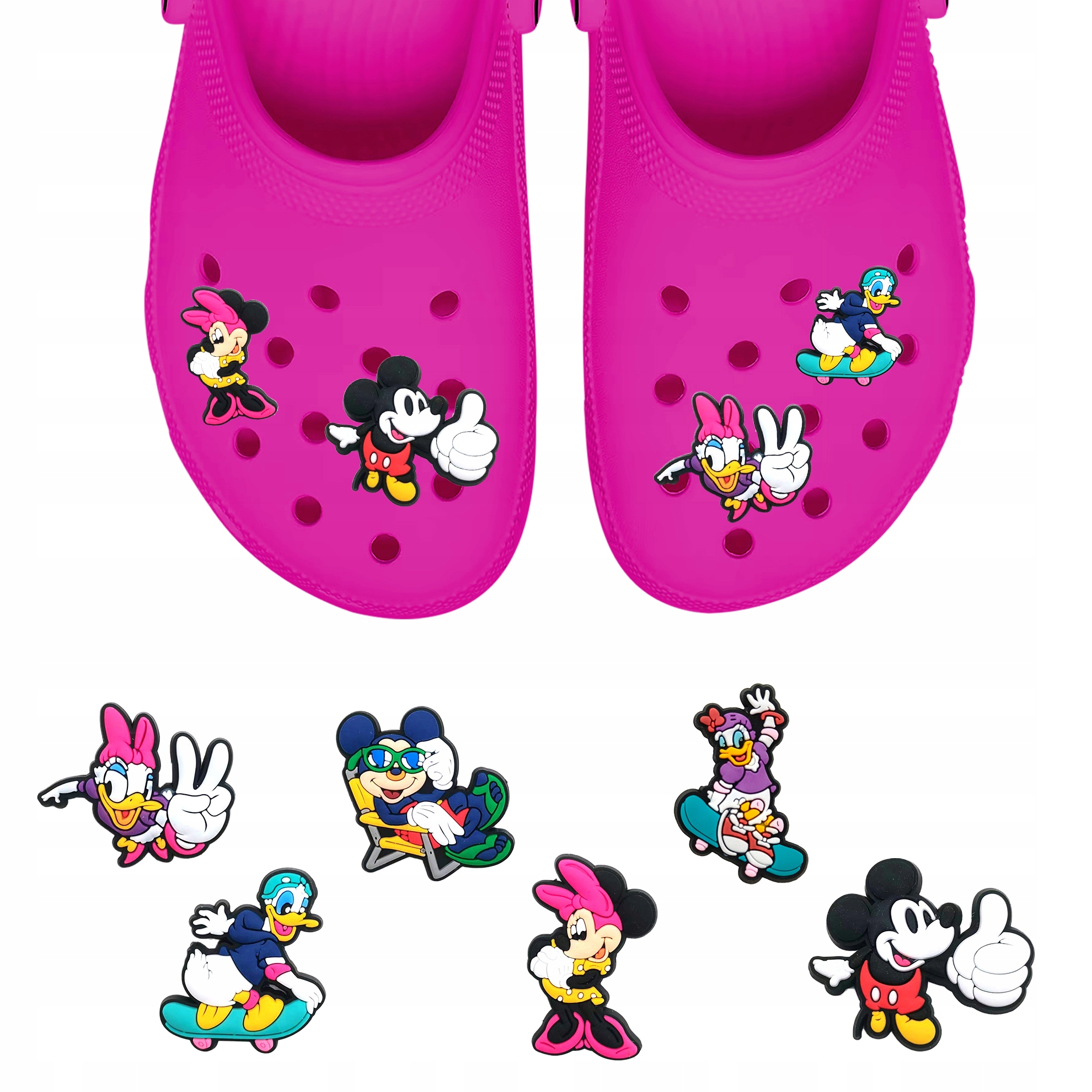 Przypinki do Crocs DISNEY MINNIE MOUSE do butów telefonu torby zestaw 6 szt