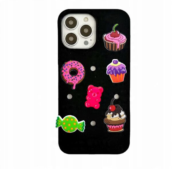 Przypinki do Crocs SŁODYCZE DONUTS do butów telefonu torby zestaw 8 szt - obrazek 4