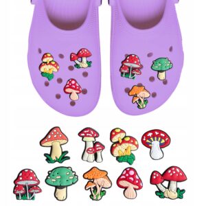 Zestaw przypinek do butów Crocs GRZYBY 9 szt