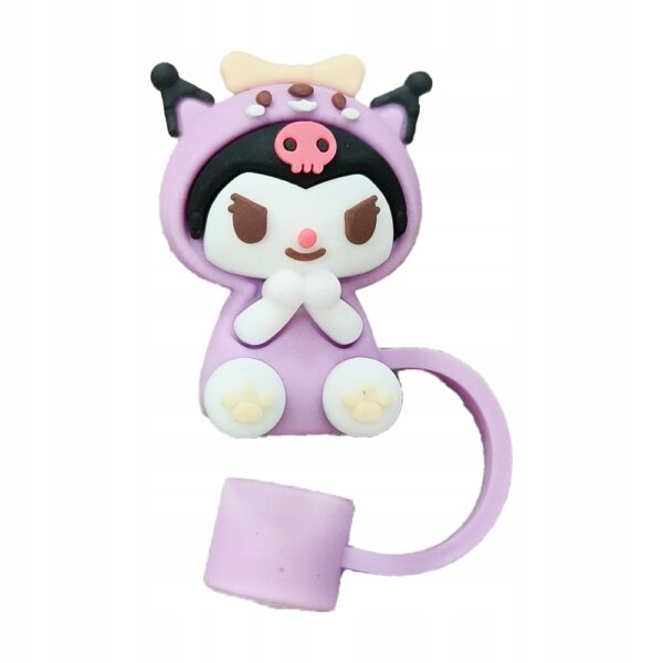 Silikonowa Nasadka na Słomkę Kubek Stanley z Hello Kitty KUROMI Kawaii 1szt - obrazek 3