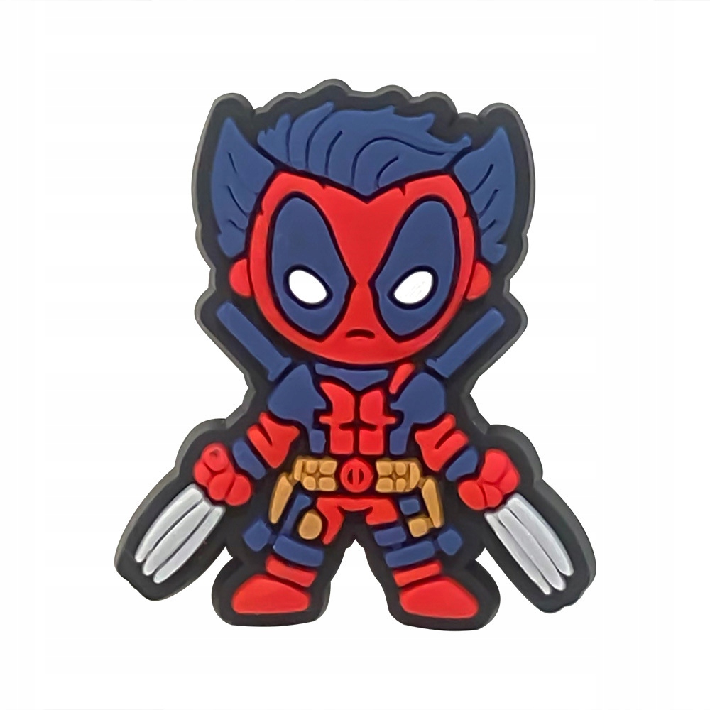 Przypinka Deadpool & Wolverine do Crocs butów klapków telefonu torby plecak