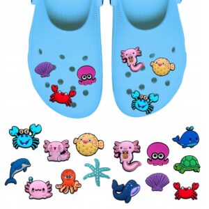 Przypinki do Crocs MORSKI ŚWIAT do butów telefonu torby zestaw 14 szt