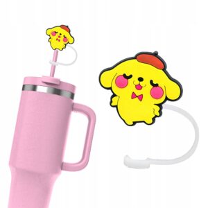 Silikonowa Nasadka na Słomkę Kubek Stanley HELLO KITTY Pompompurin 1 szt