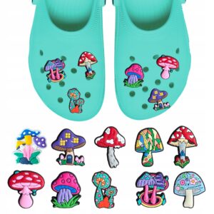 Zestaw przypinek do butów Crocs GRZYBY 10 szt