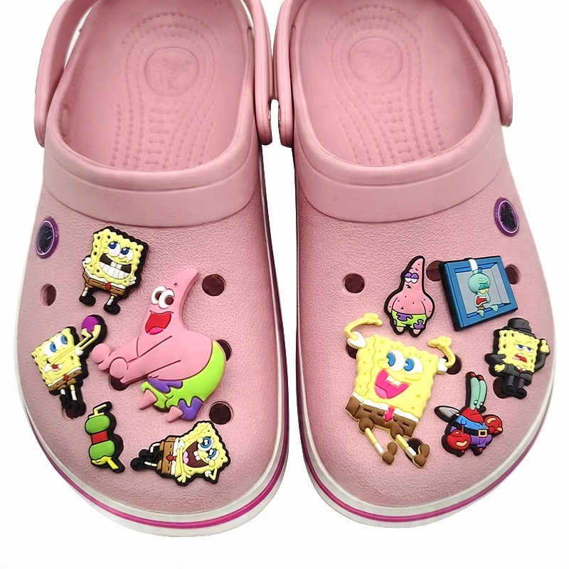 Duże XL Przypinki SpongeBob do Crocs butów klapków telefonu torebek plecaki