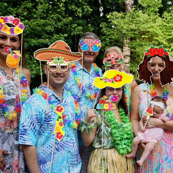 Rekwizyty do Zdjęć – FotoBudka Hawajska ALOHA | 30 sztuk - obrazek 4