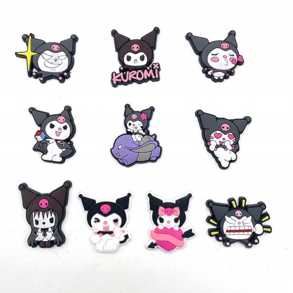 Przypinka Serduszko Kuromi Hello Kitty do Crocs - obrazek 2