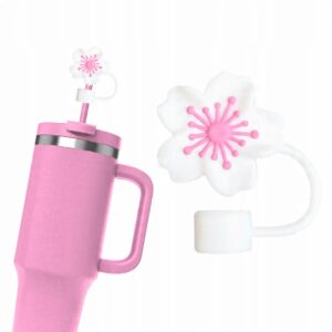 Silikonowa Nasadka na Słomkę Kubek Stanley KWIAT HIBISKUS 1 szt