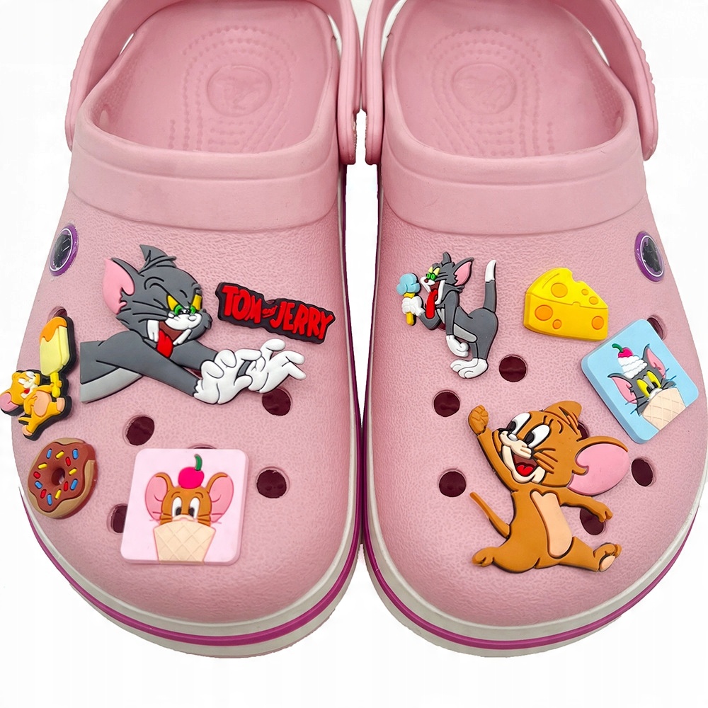 Duże XL Przypinki Tom i Jerry do Crocs butów klapków telefonu torebek