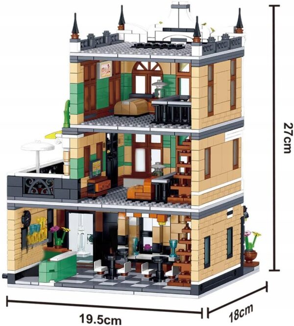 Zestaw klocki budynek restauracja rzymska, apartament 1186 el. DLA DZIECKA - obrazek 6