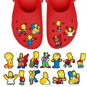 Przypinki do Crocs SIMPSONS do butów telefonu torby zestaw 16 szt