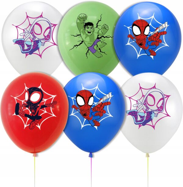 Zestaw dekoracji urodzinowych SpiderMan, Hulk, Spidey + Girlanda + Topper na tort i toppery – Oro Party - obrazek 7