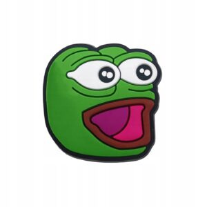 Przypinka Pepe the Frog, Pepe Coin do Crocs butów klapków telefonu torebki