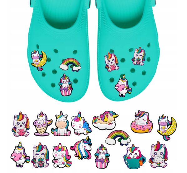 Przypinka Jednorożec Unicorn do Crocs butów klapków telefonu torebki - obrazek 3