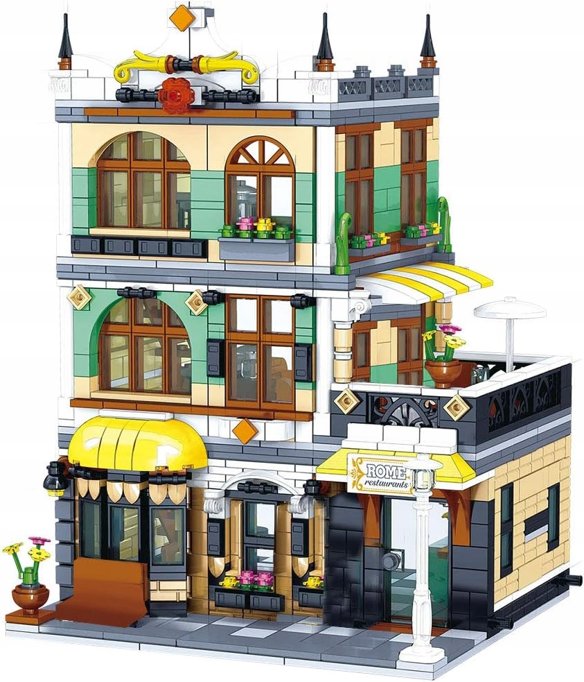 Zestaw klocki budynek restauracja rzymska, apartament 1186 el. DLA DZIECKA