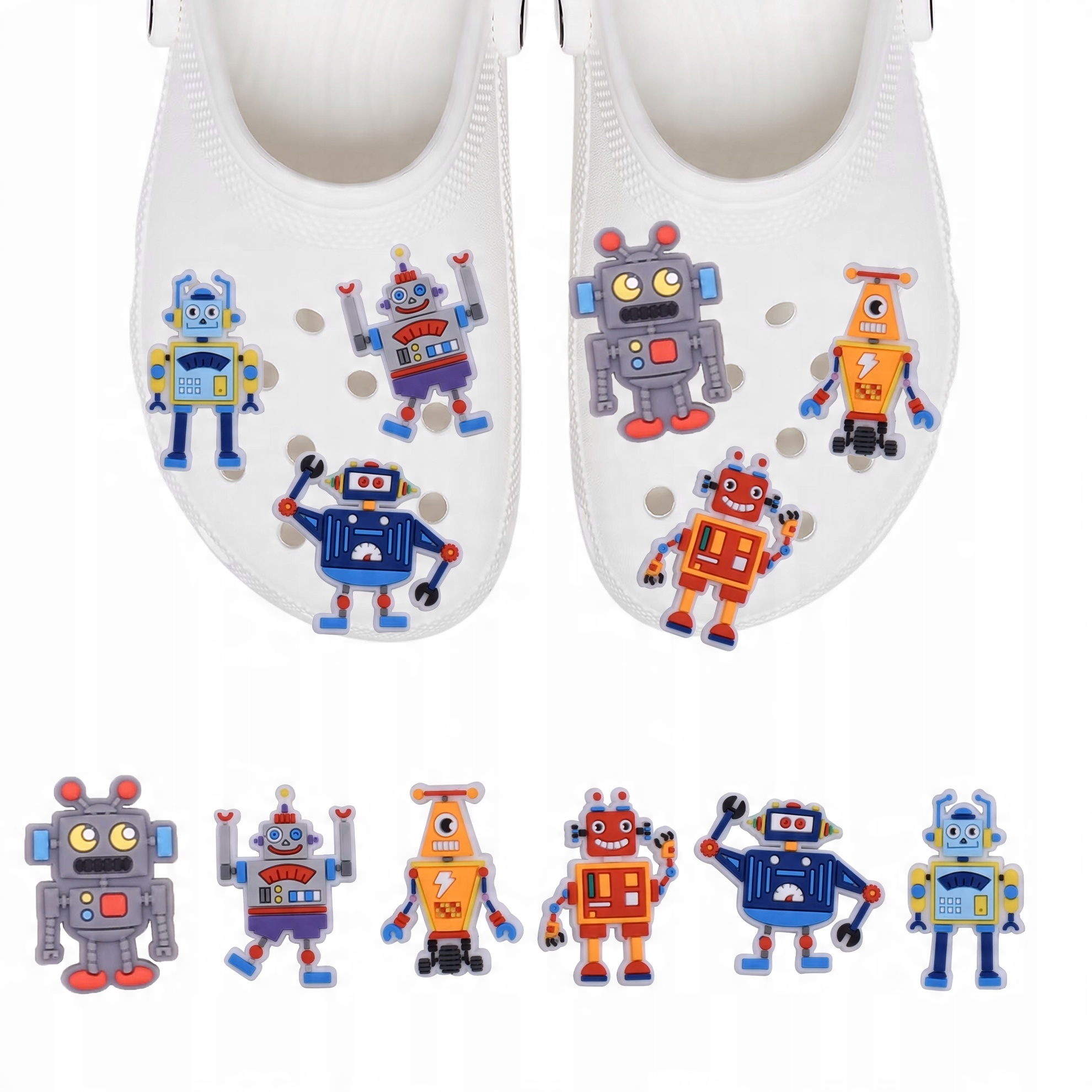 Przypinki roboty do butów Crocs 6 sztuk