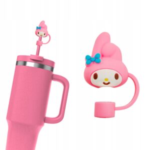 Silikonowa Zatyczka na Słomkę Kubek Stanley MY Melody Hello Kitty Kawaii 1szt