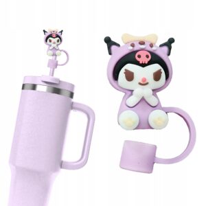 Silikonowa Nasadka na Słomkę Kubek Stanley z Hello Kitty KUROMI Kawaii 1szt