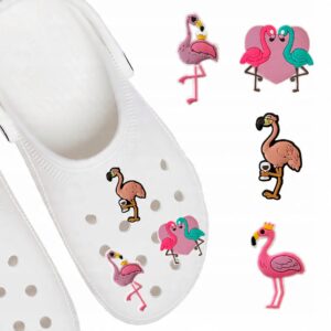 Przypinki do Crocs FLAMINGI SUMMER do butów telefonu torby zestaw 4 szt