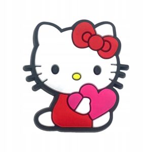 Przypinka Hello Kitty z serduszkiem do Crocs | Oro Party