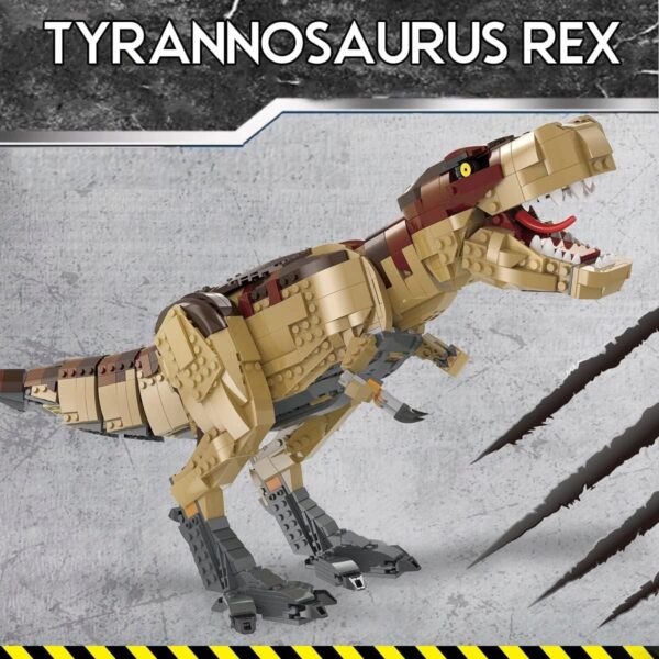 KLOCKI KONSTRUKCYJNE TYRANOZAUR DINOZAUR T-REX MEGA DLA DZIECKA - obrazek 4