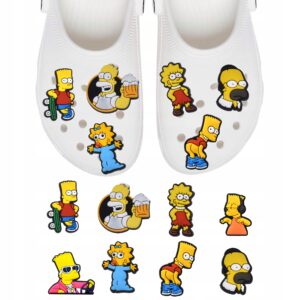 Przypinki The Simpsons do butów Crocs 8 sztuk