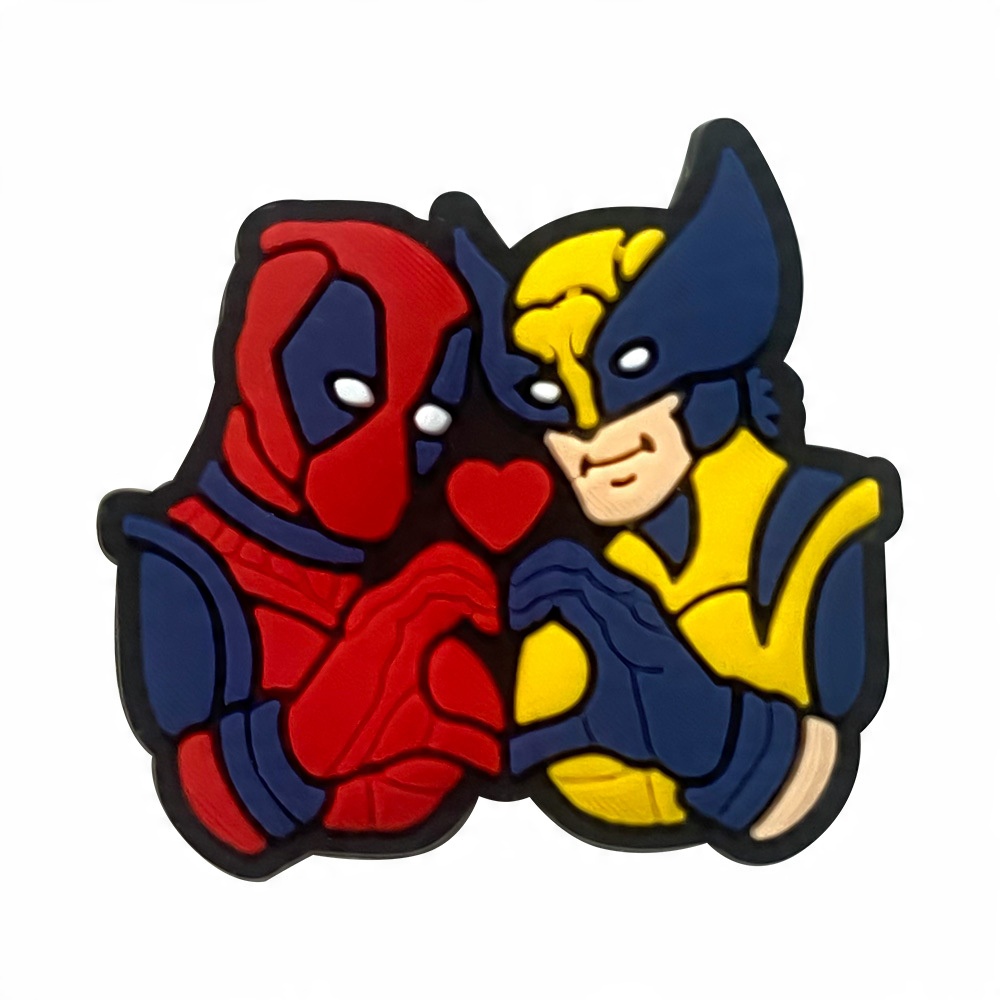 Przypinka Deadpool & Wolverine do Crocs butów klapków telefonu torby