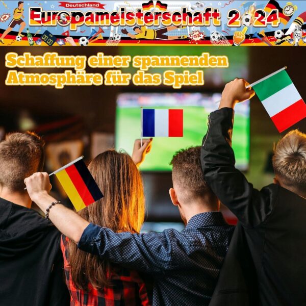 TŁO PIŁKARSKIE BANER EURO 2024 DEKORACJA URODZINY PIŁKA NOŻNA 280 x 40 cm - obrazek 5