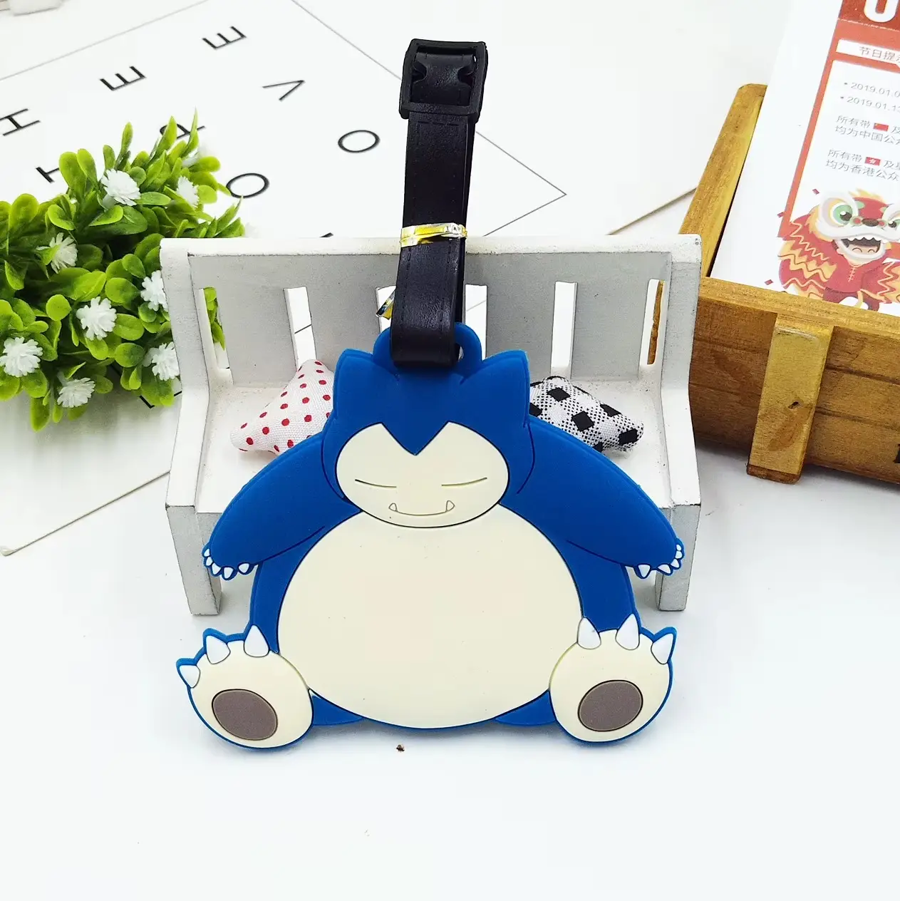 Zawieszka Przypinka Adresówka Tag do walizki plecaka torby Pokemon Snorlax