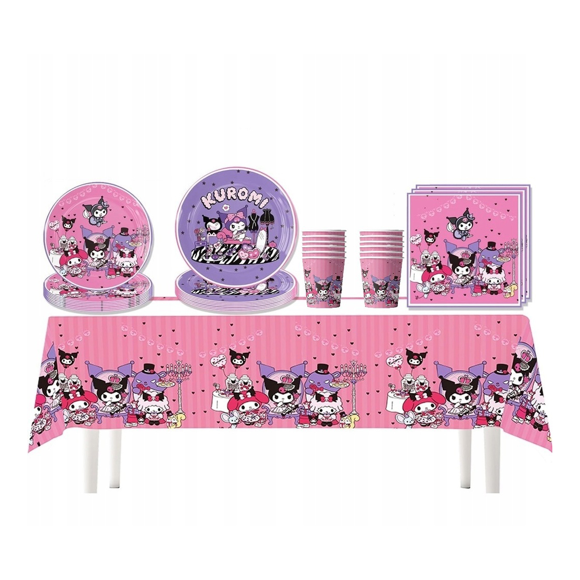 Oro Party Zestaw Dekoracji na stół Kuromi